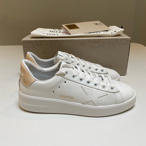 Golden Goose Pure Star Sneaker White/Creamy White Heel sz 40 NIB - Picture 3 of 10